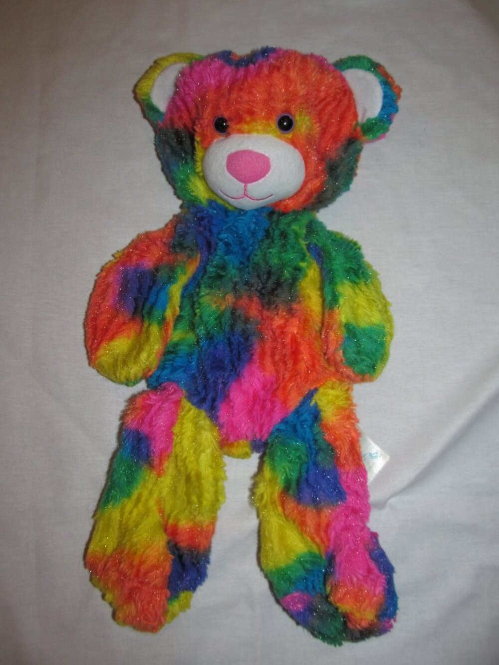Build A Bear Tropicolor Teddy 2013 Tye Dye Rainbow Teddy Bear Unstuffed Skin